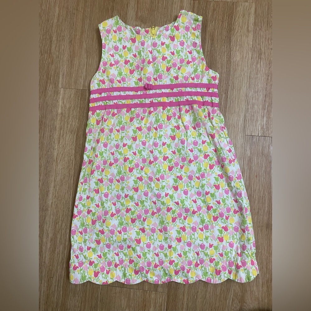 Lilly Pulitzer Pink, Yellow & Green Tulip Shift Dress